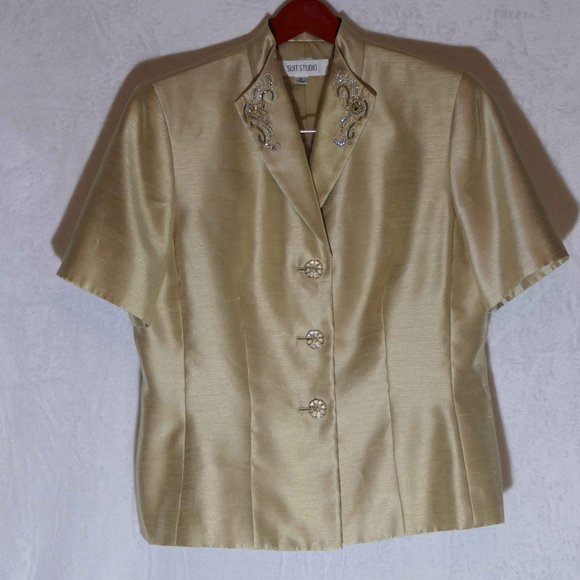 Suit Studio Gold Celebration Event Suit SZ 8 - Picture 5 of 11